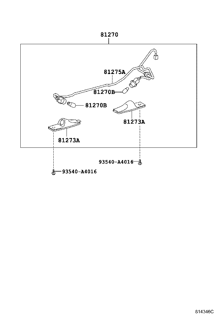 81275-60400 CORD, LICENSE PLATE LAMP product image