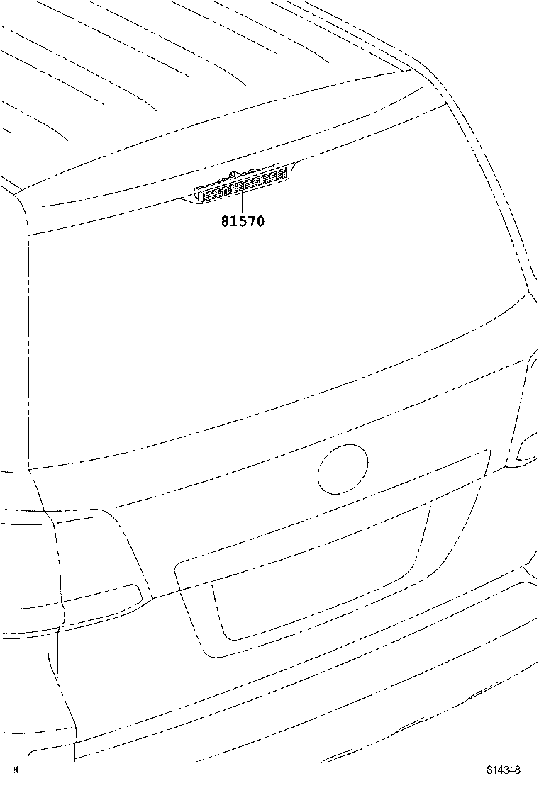 81570-60100 LAMP ASSY, CENTER STOP product image