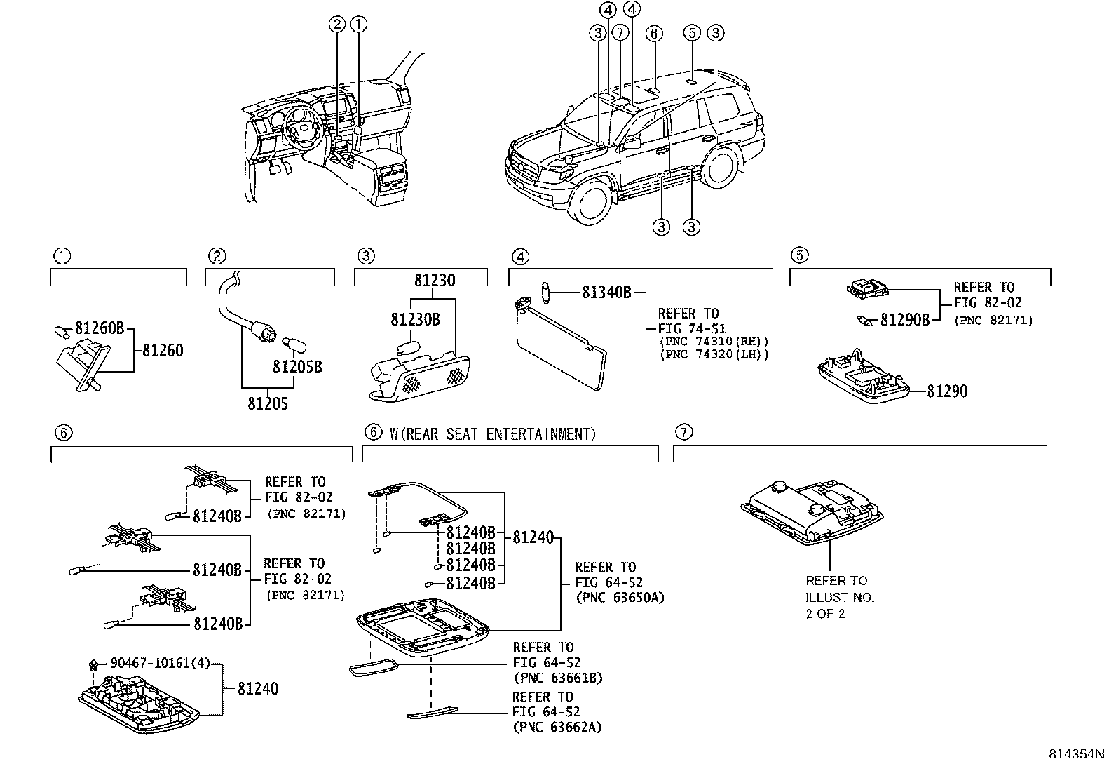 Toyota 81360-60020-A0 LAMP ASSY, ROOM, NO.1