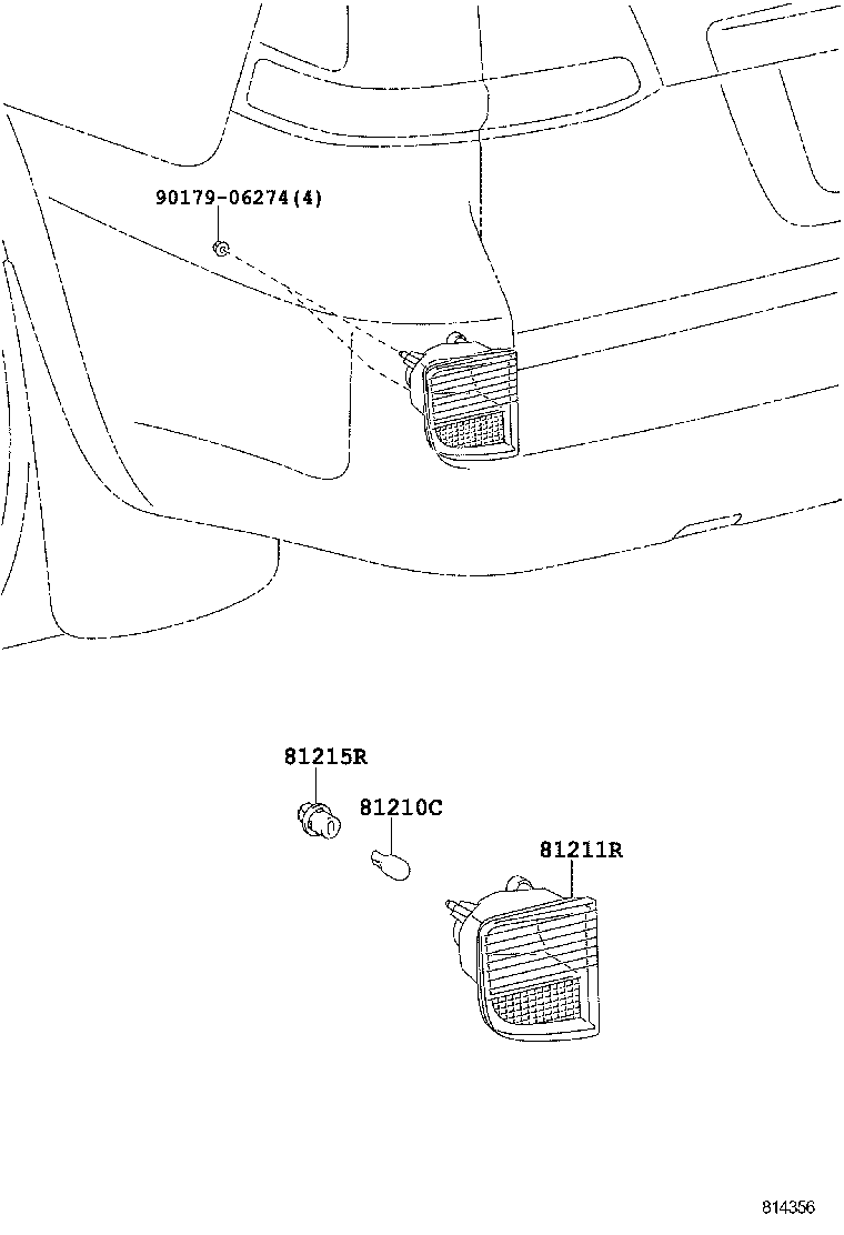 81456-60030 LENS, REAR FOG LAMP product image
