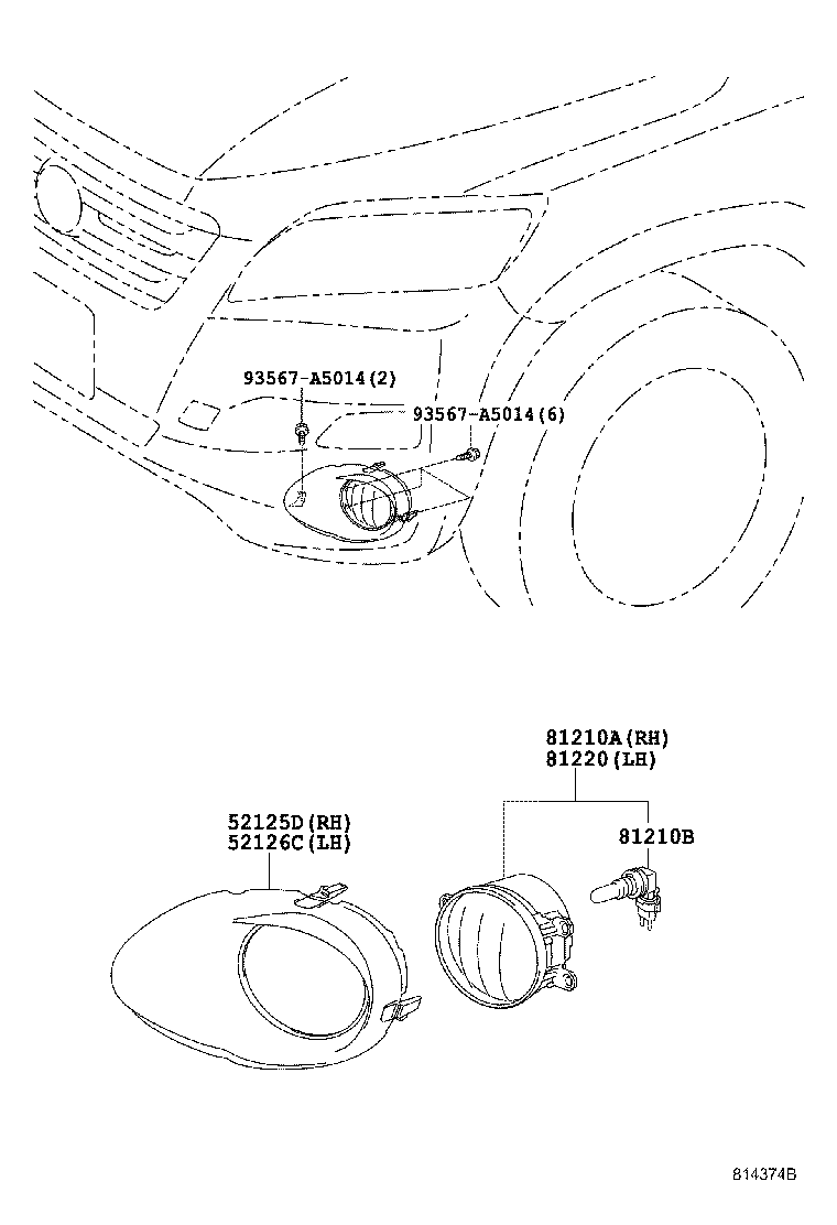 52126-42030 BRACKET, FOG LAMP MOUNTING, LH product image