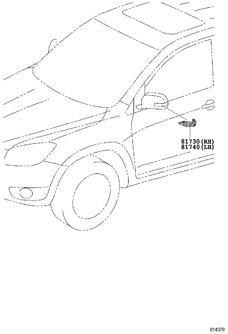 81730-52071 LAMP ASSY, SIDE TURN SIGNAL, RH product image