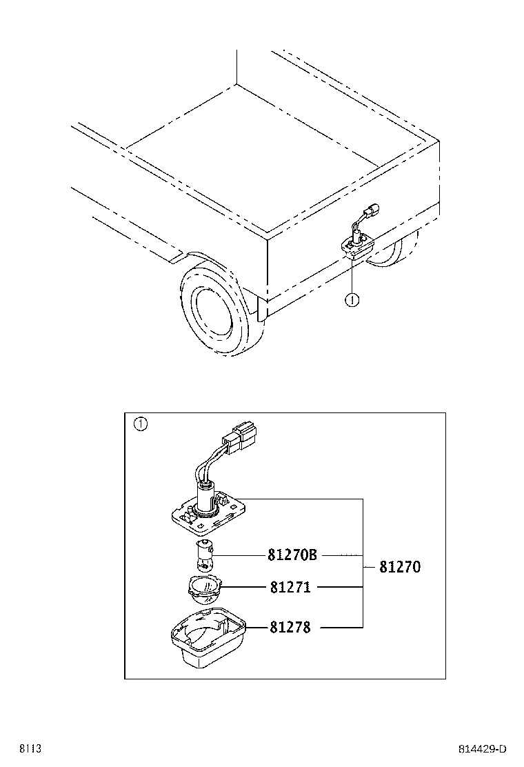 81270-87522 LAMP ASSY, LICENSE PLATE product image