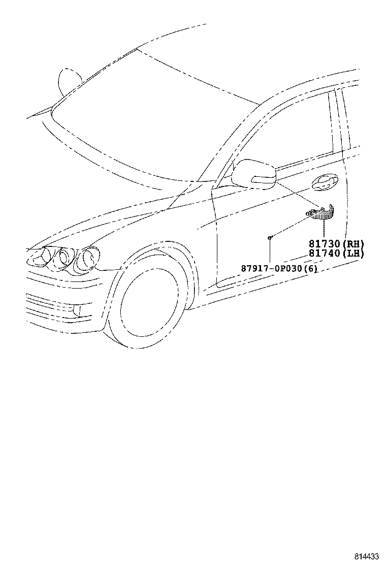 81730-0P011 LAMP ASSY, SIDE TURN SIGNAL, RH product image