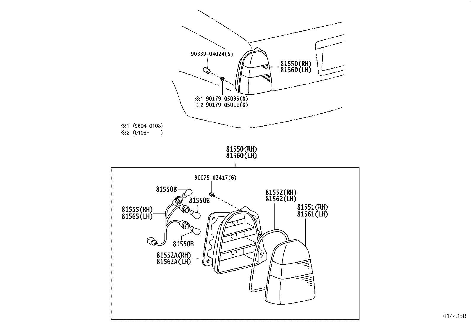 81585-43010 SOCKET & WIRE, REAR LAMP product image