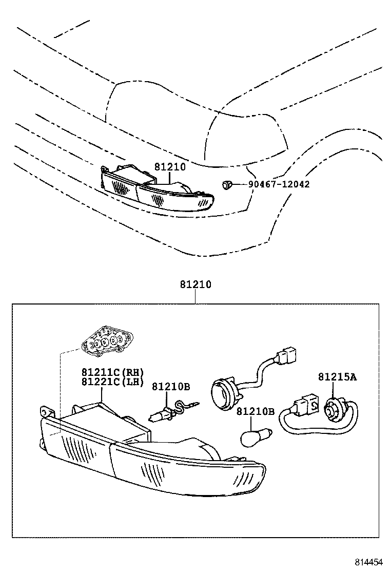 81211-20100 LAMP UNIT, FOG LAMP, RH product image