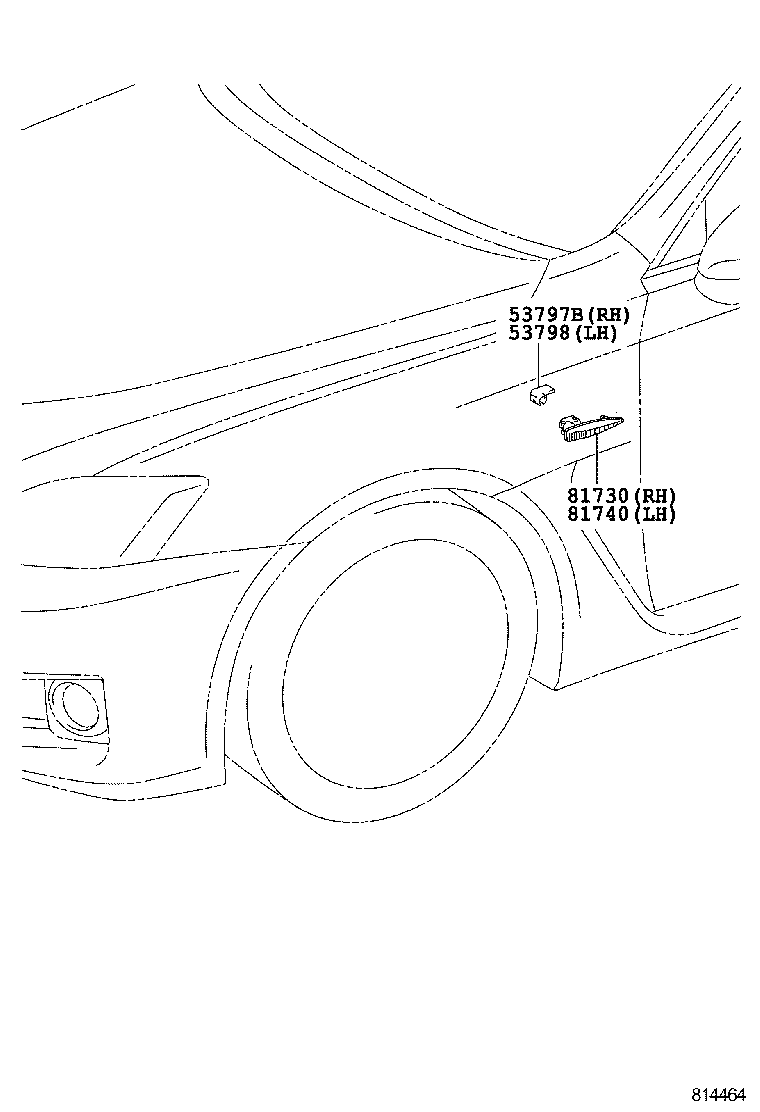 81730-50100 LAMP ASSY, SIDE TURN SIGNAL, RH product image