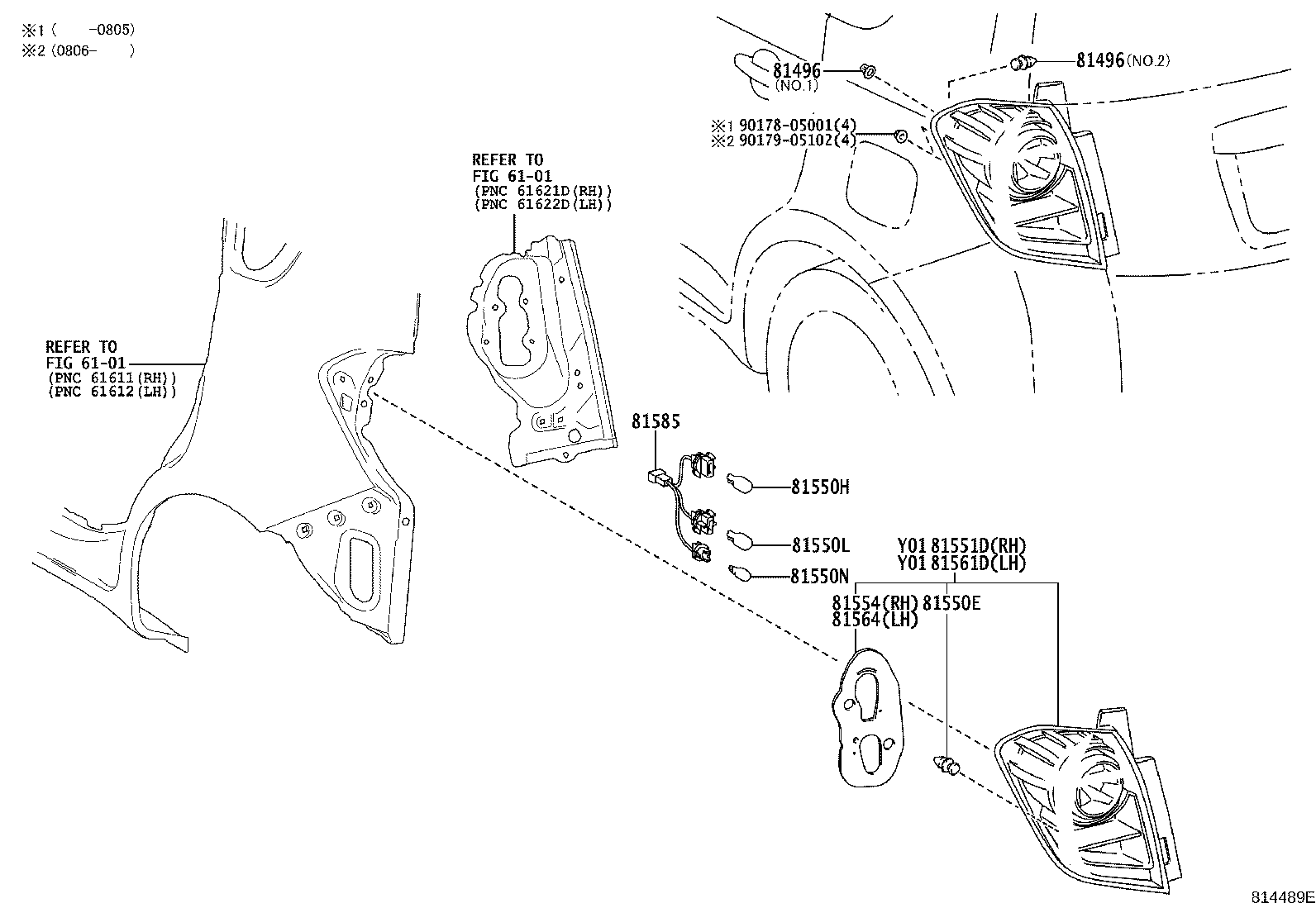 81550-52630 LAMP ASSY, REAR COMBINATION, RH product image