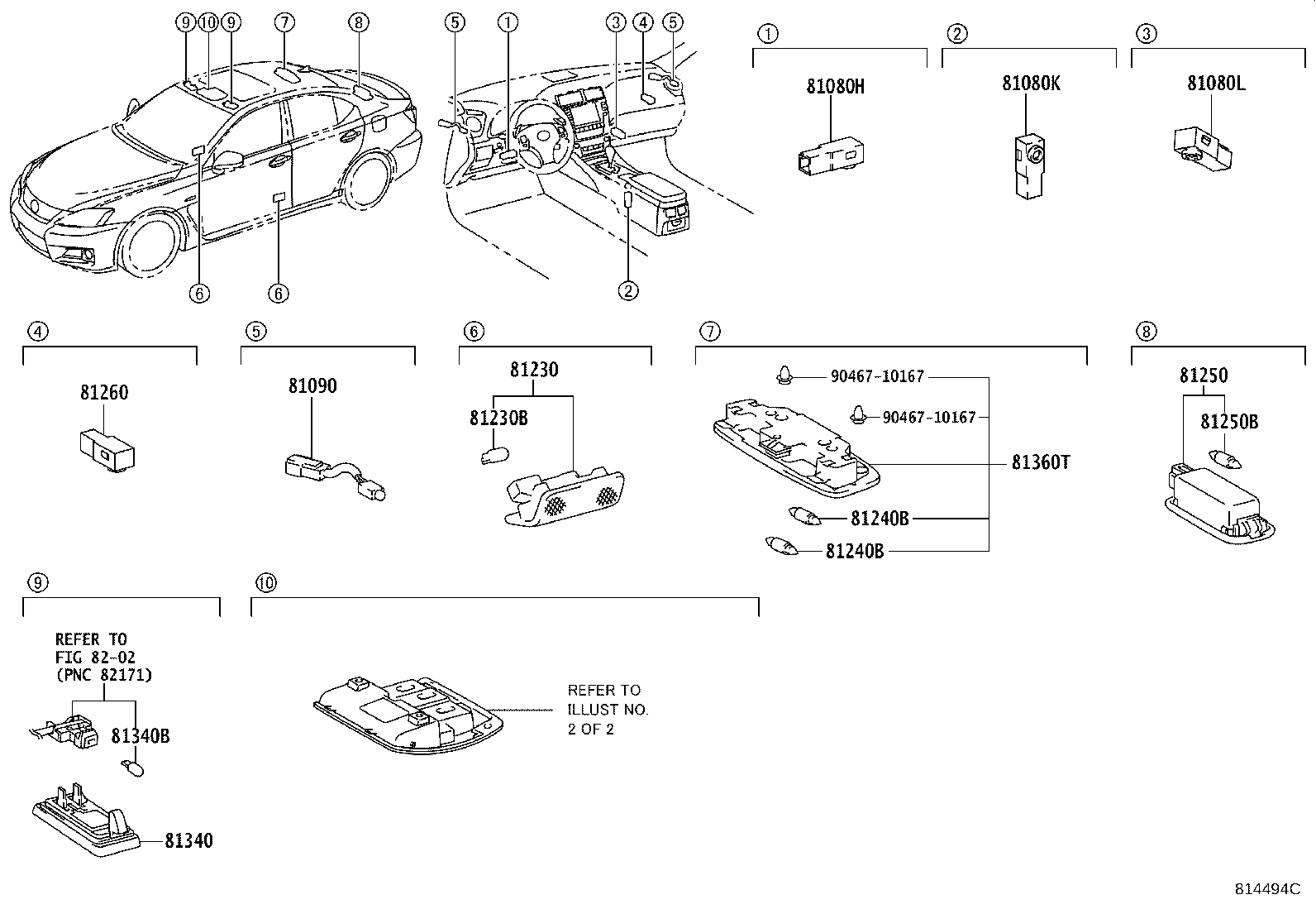 Toyota 81260-53400-C0 LAMP ASSY, MAP