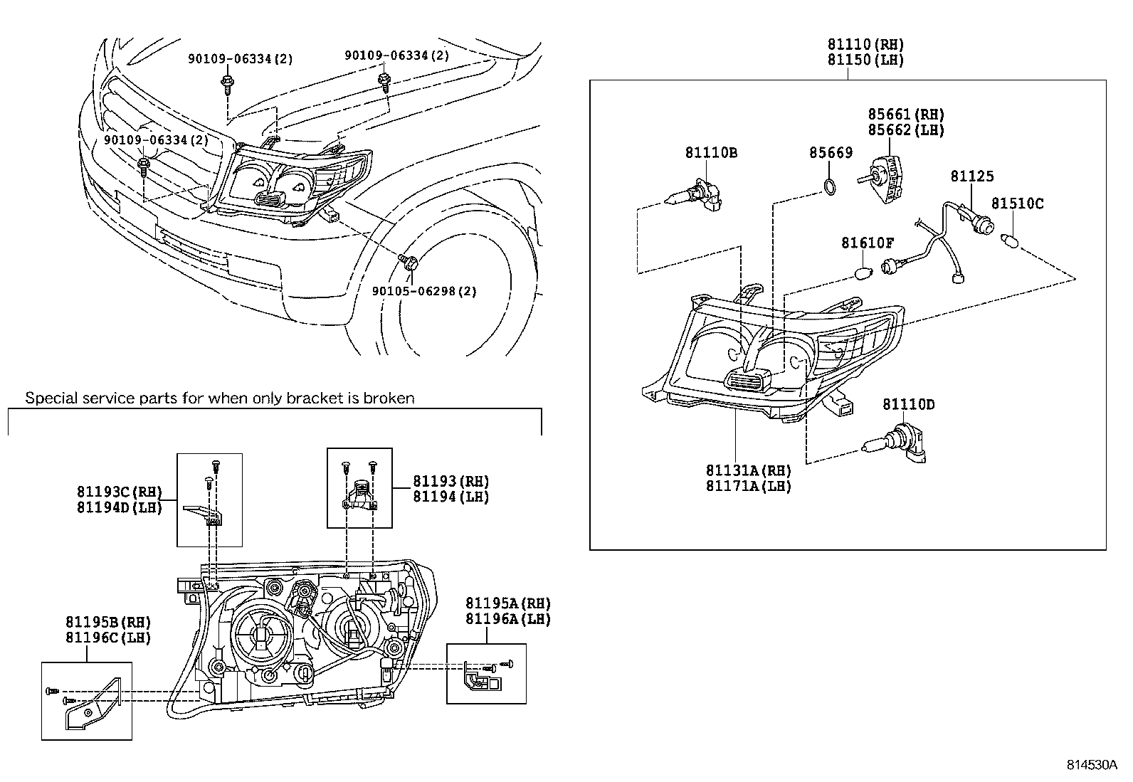 81150-60C80 HEADLAMP ASSY, LH product image