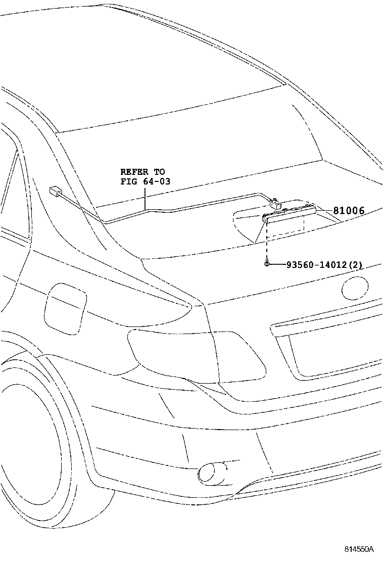Toyota 81006-33010 LAMP SET, STOP CENTER