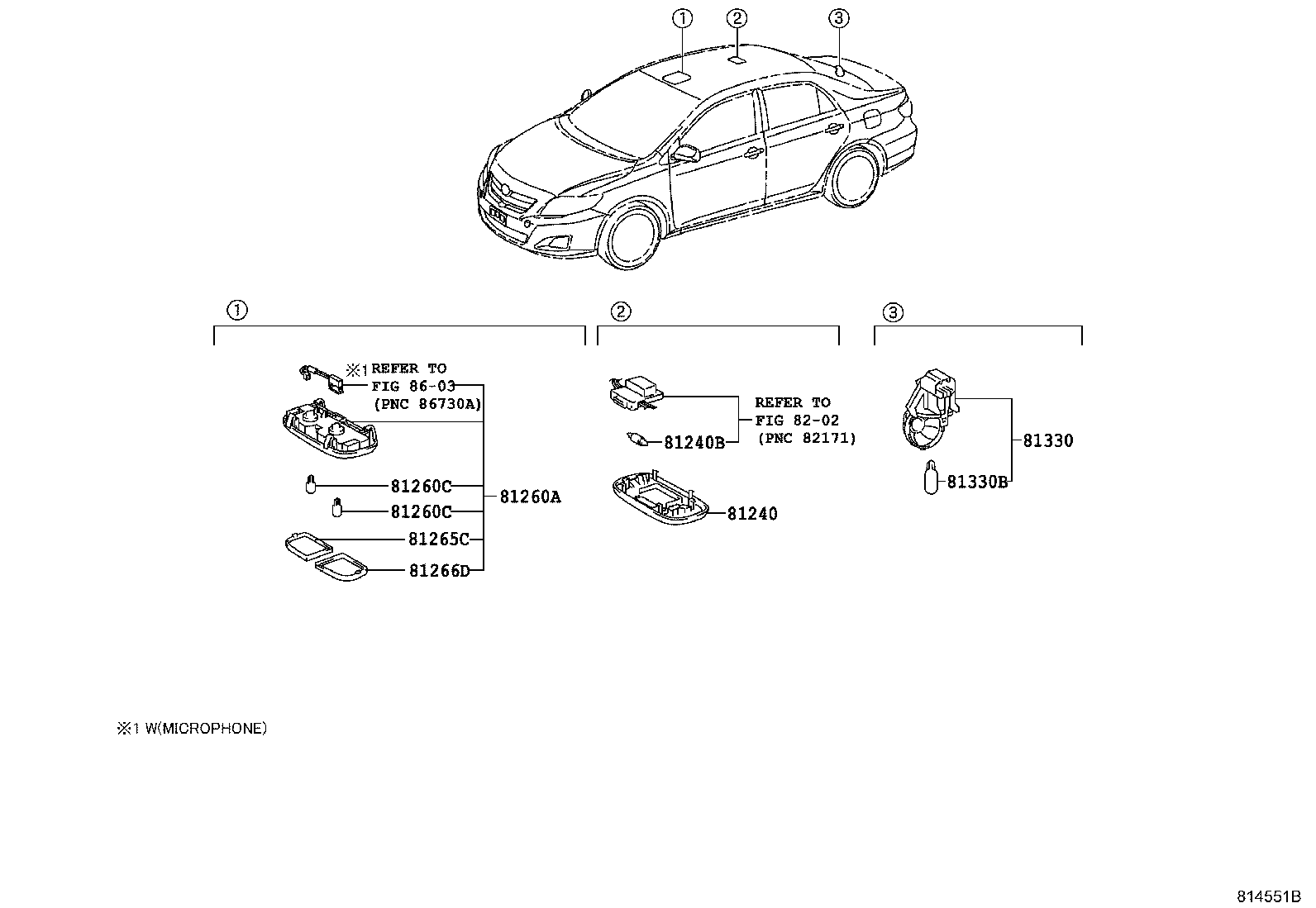 Toyota 81260-52051-E0 LAMP ASSY, MAP