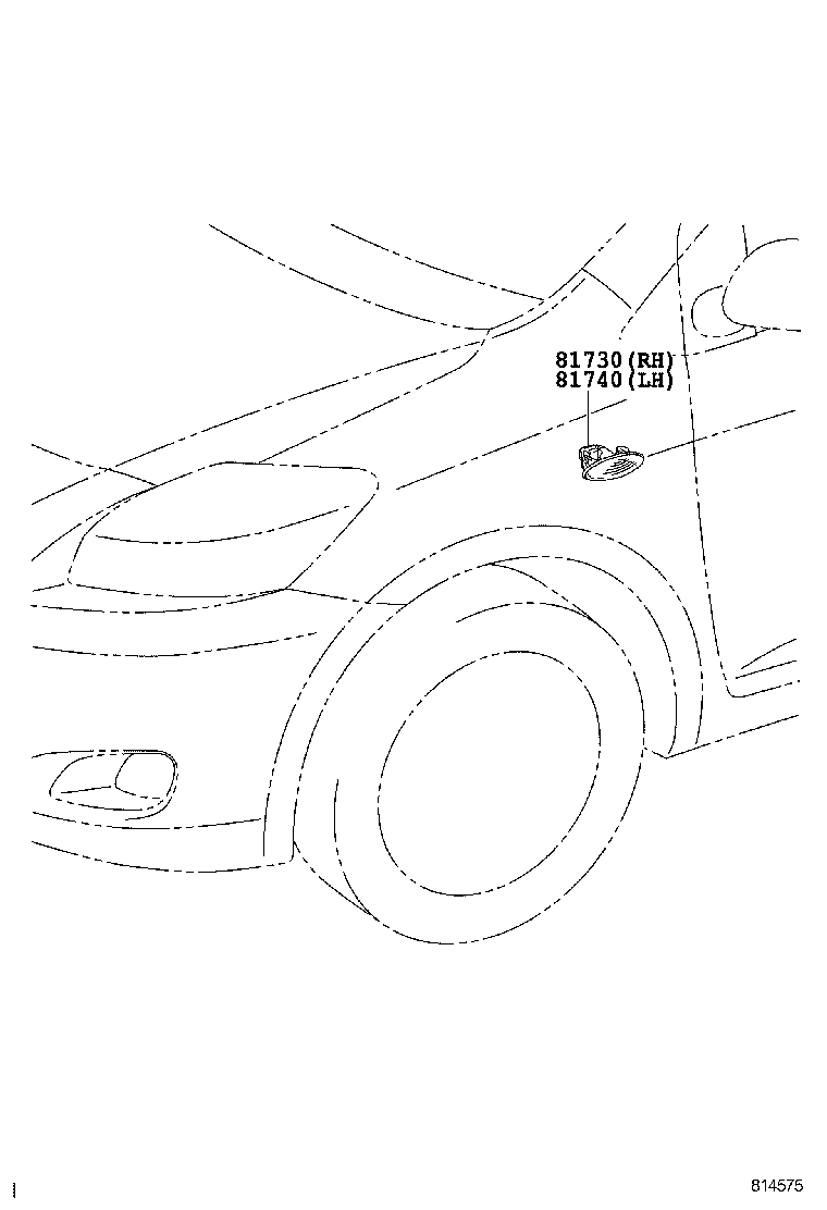 81740-06042 LAMP ASSY, SIDE TURN SIGNAL, LH product image