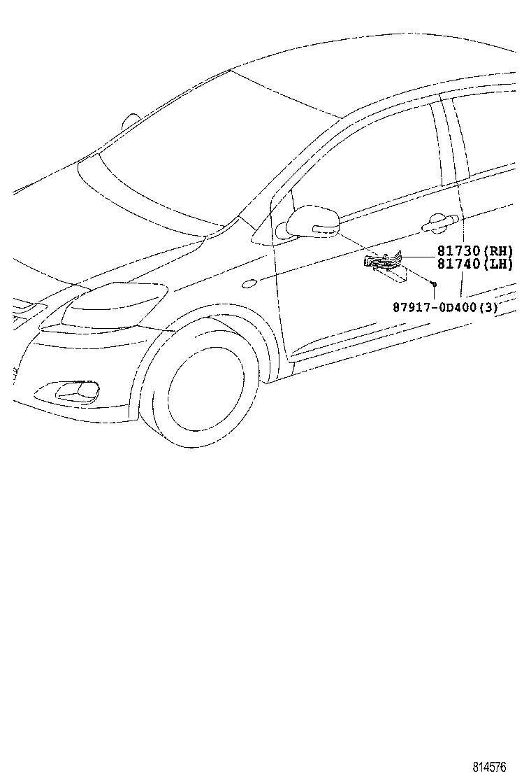 81740-06042 LAMP ASSY, SIDE TURN SIGNAL, LH product image
