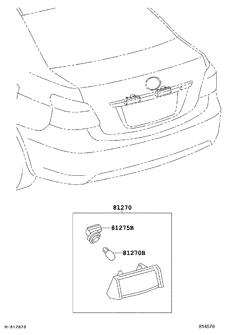 81270-0D100 LAMP ASSY, LICENSE PLATE product image