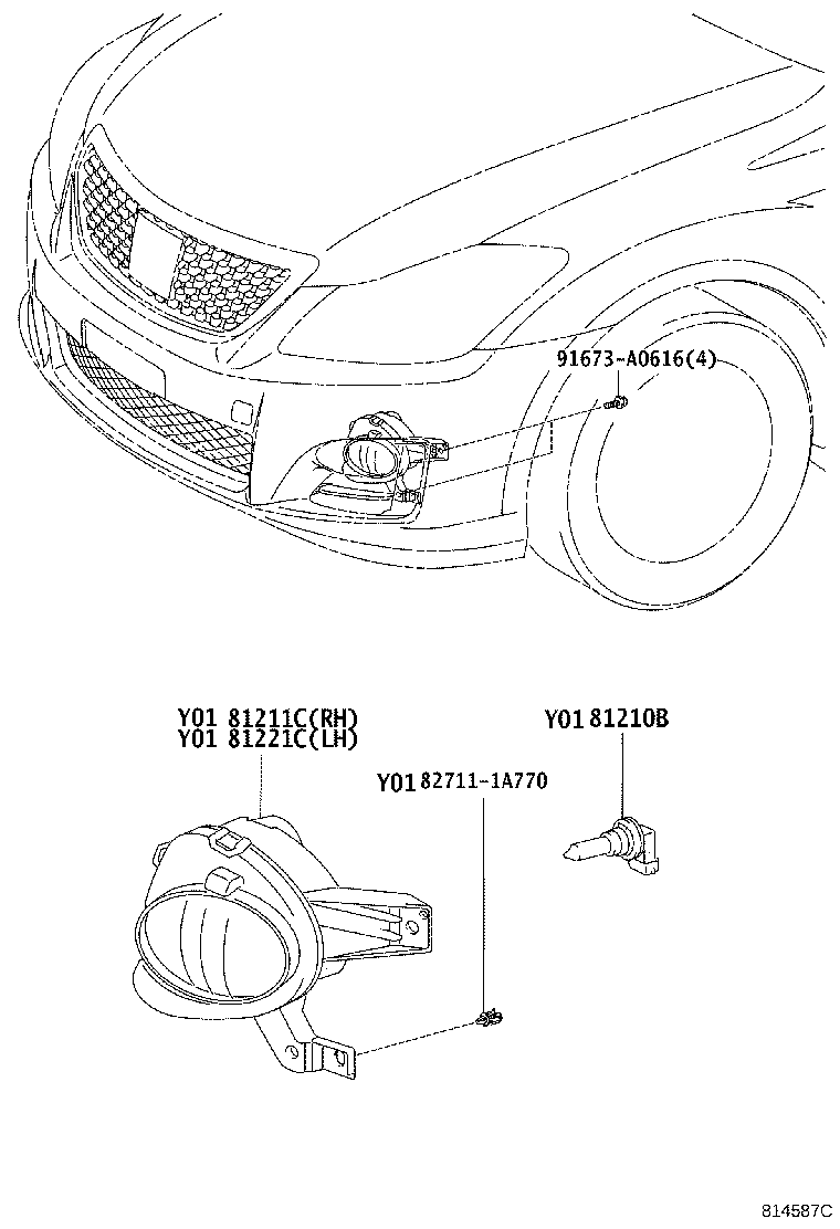 81211-30360 LAMP UNIT, FOG LAMP, RH product image
