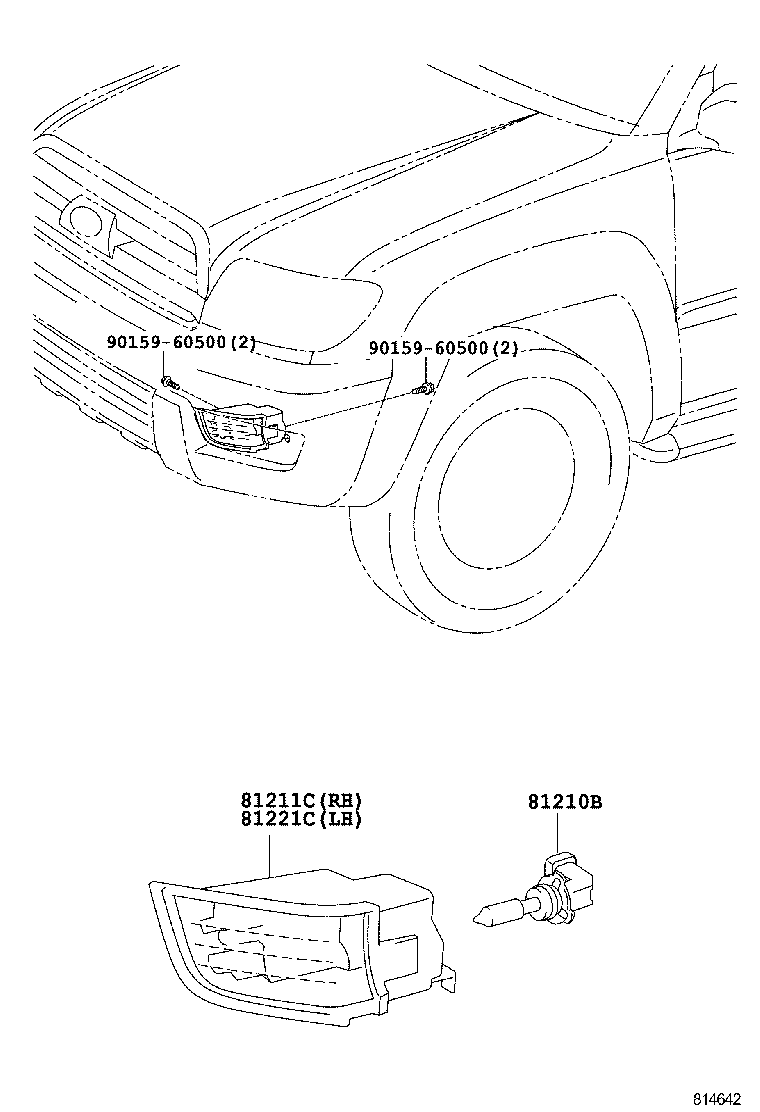 81211-35060 LAMP UNIT, FOG LAMP, RH product image