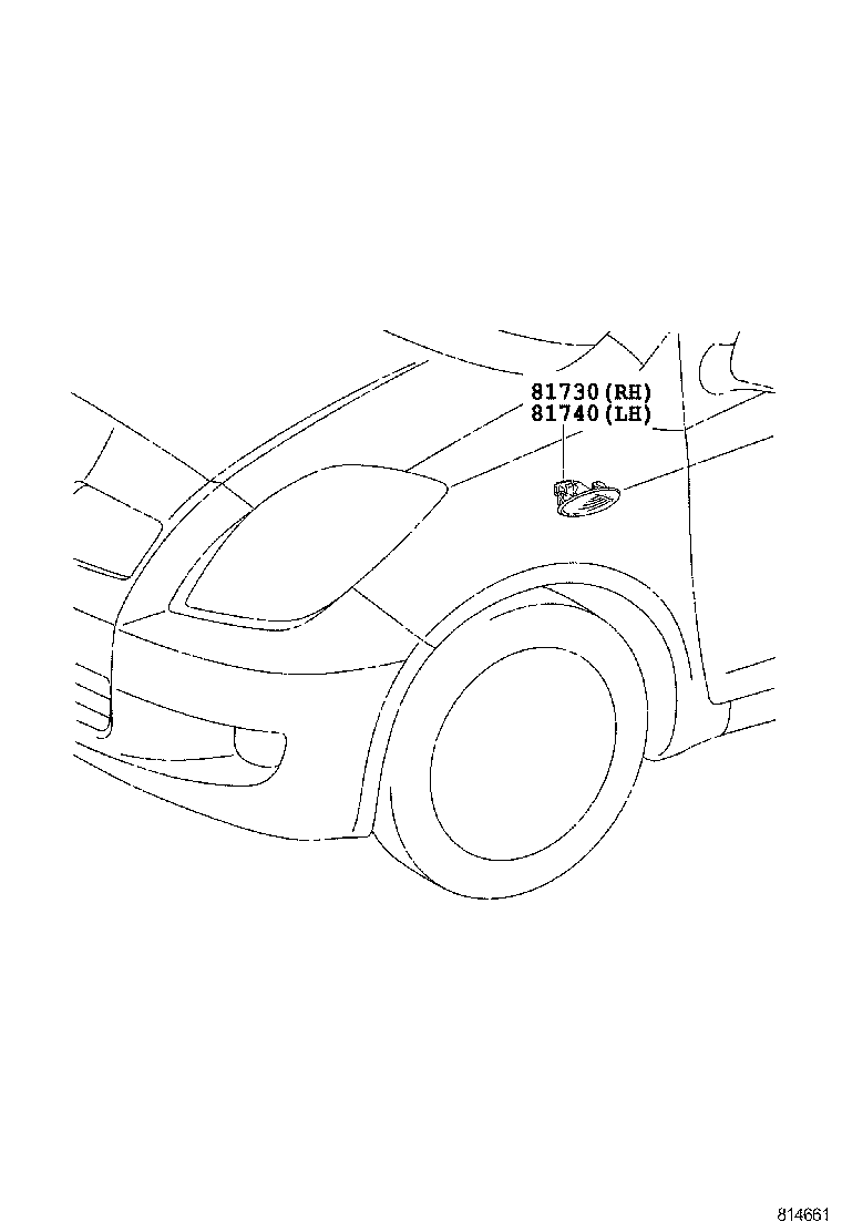 81730-0D100 LAMP ASSY, SIDE TURN SIGNAL, RH product image
