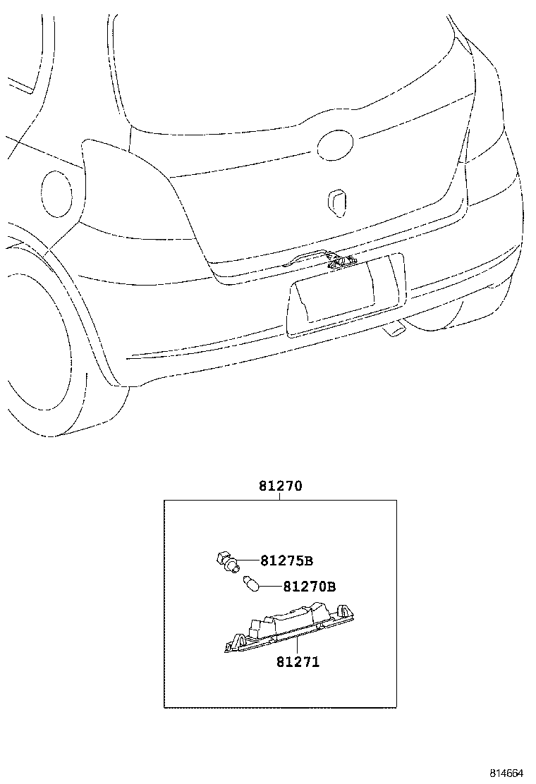 81270-0D090 LAMP ASSY, LICENSE PLATE product image