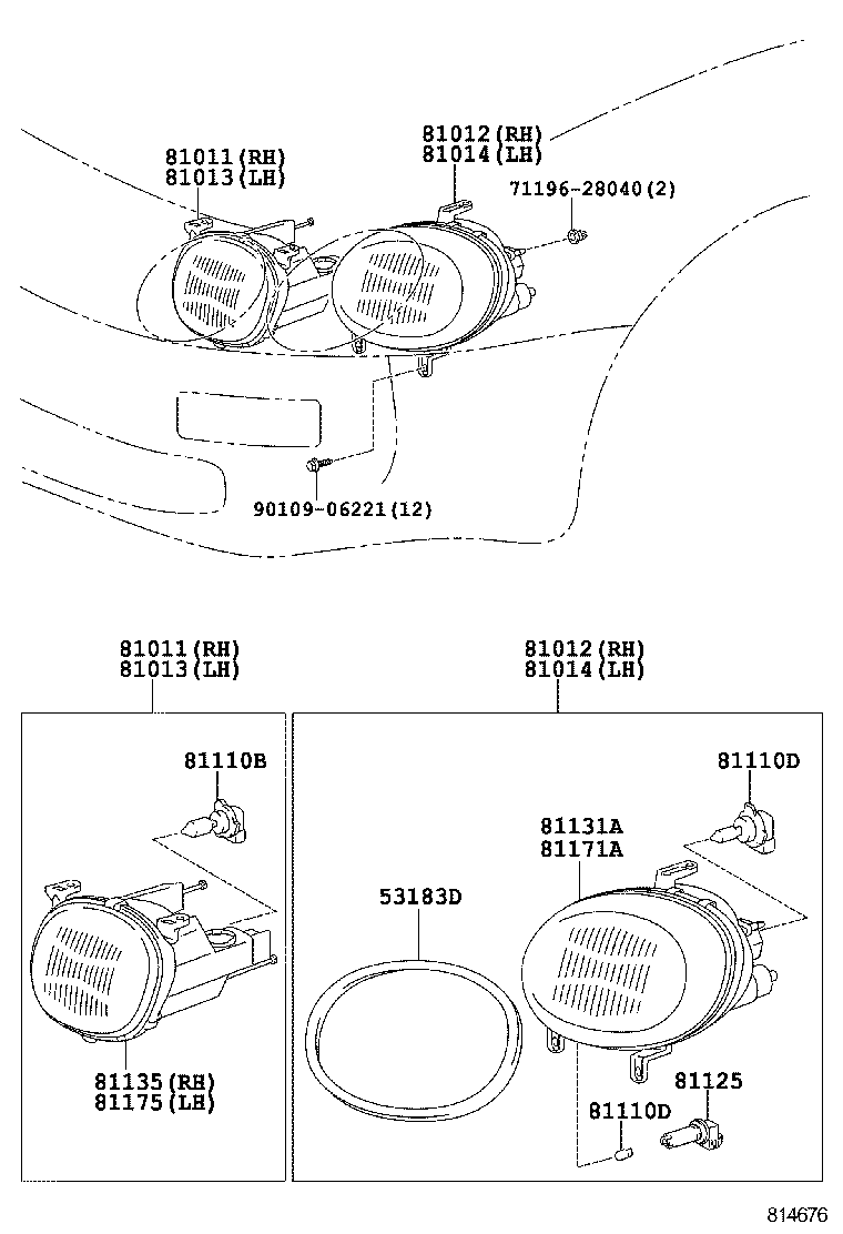 81171-20060 UNIT, HEADLAMP, LH product image