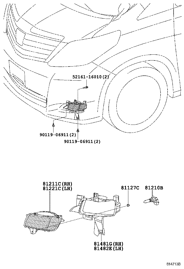 81482-58030 BRACKET, FOG LAMP, LH product image