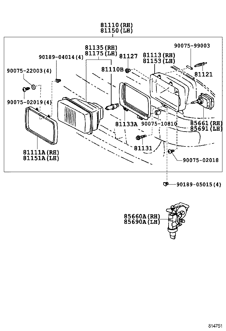 81110-2B490 HEADLAMP ASSY, RH product image
