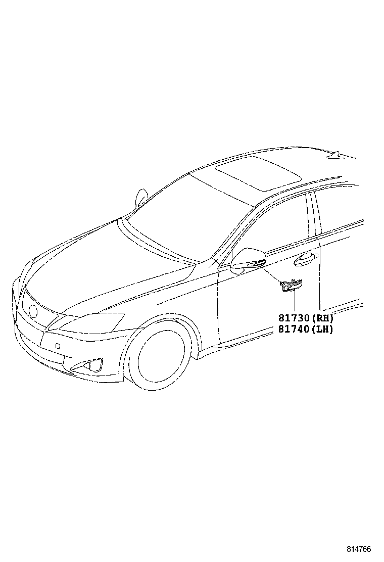 81730-30130 LAMP ASSY, SIDE TURN SIGNAL, RH product image