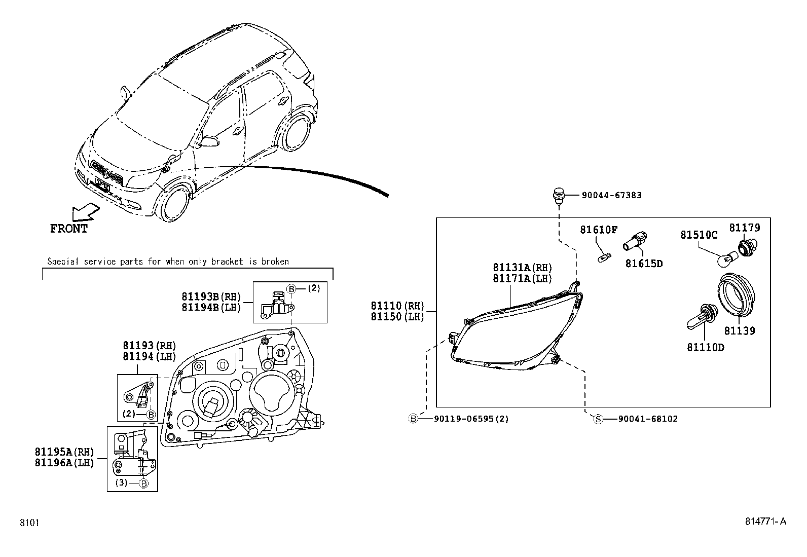 Toyota 90049-51178 BULB(FOR HEADLAMP, NO.2)