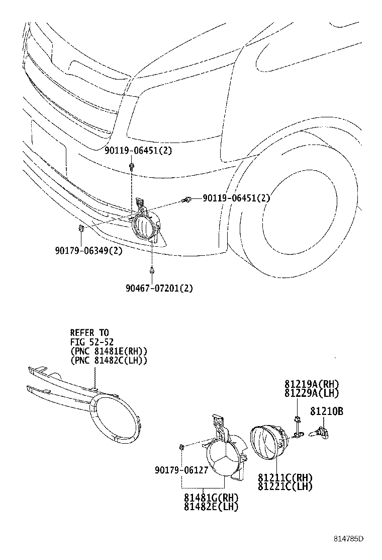 81482-28200 BRACKET, FOG LAMP, LH product image