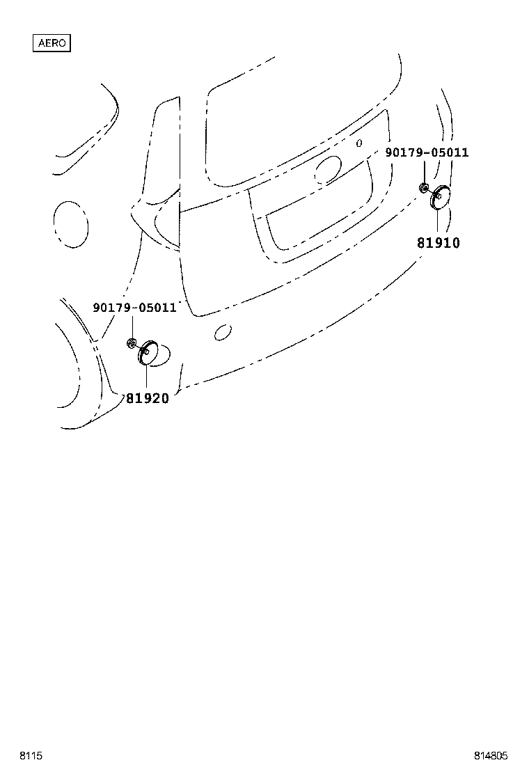 81920-B1020 REFLECTOR ASSY, REFLEX, LH product image