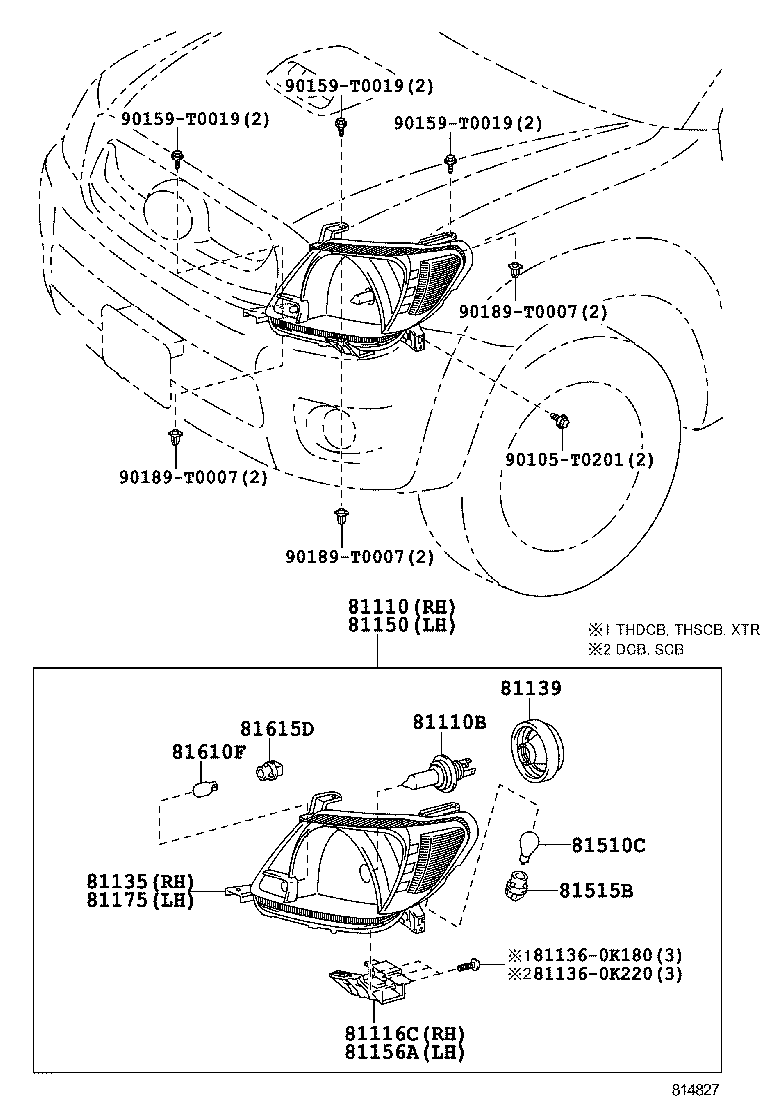 81150-0K080 HEADLAMP ASSY, LH product image