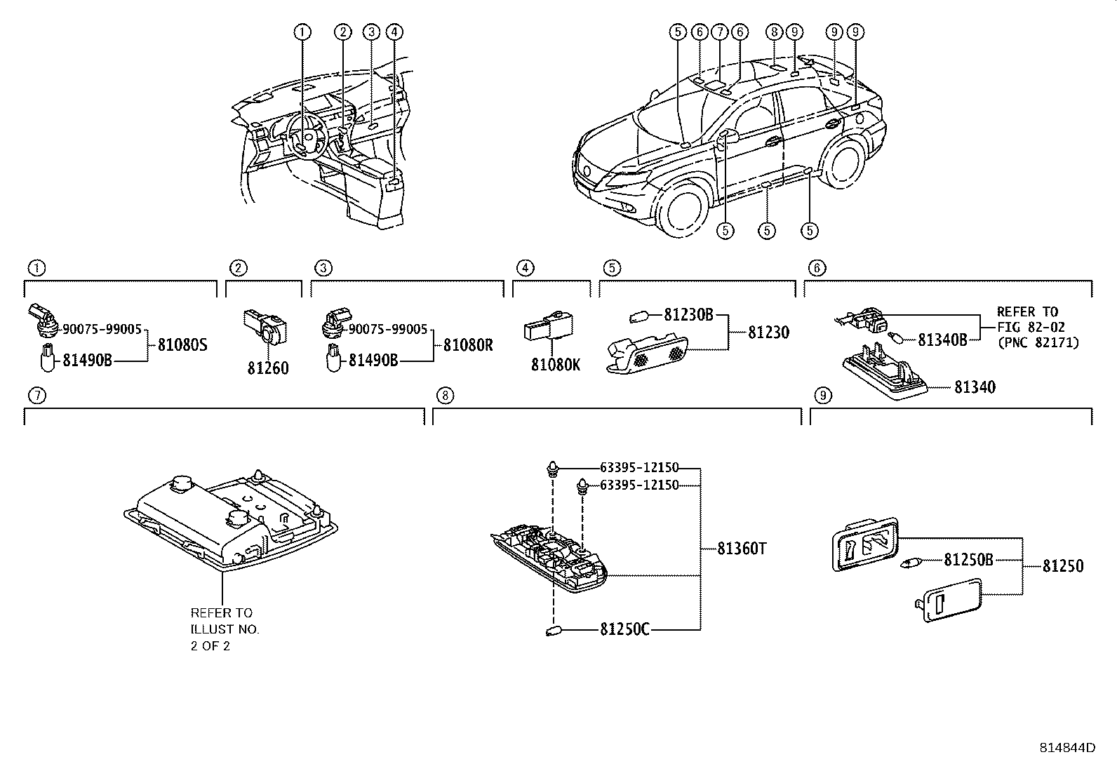 Toyota 81260-0E080-B0 LAMP ASSY, MAP