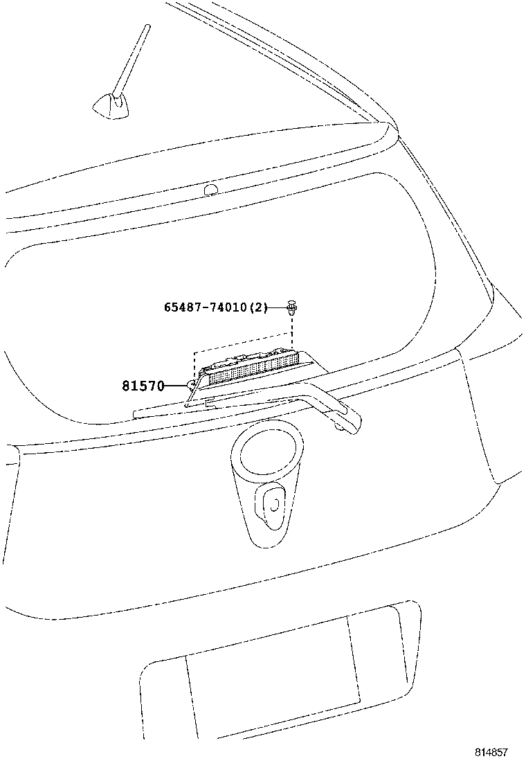 81505-74010 LAMP ASSY, CENTER STOP product image