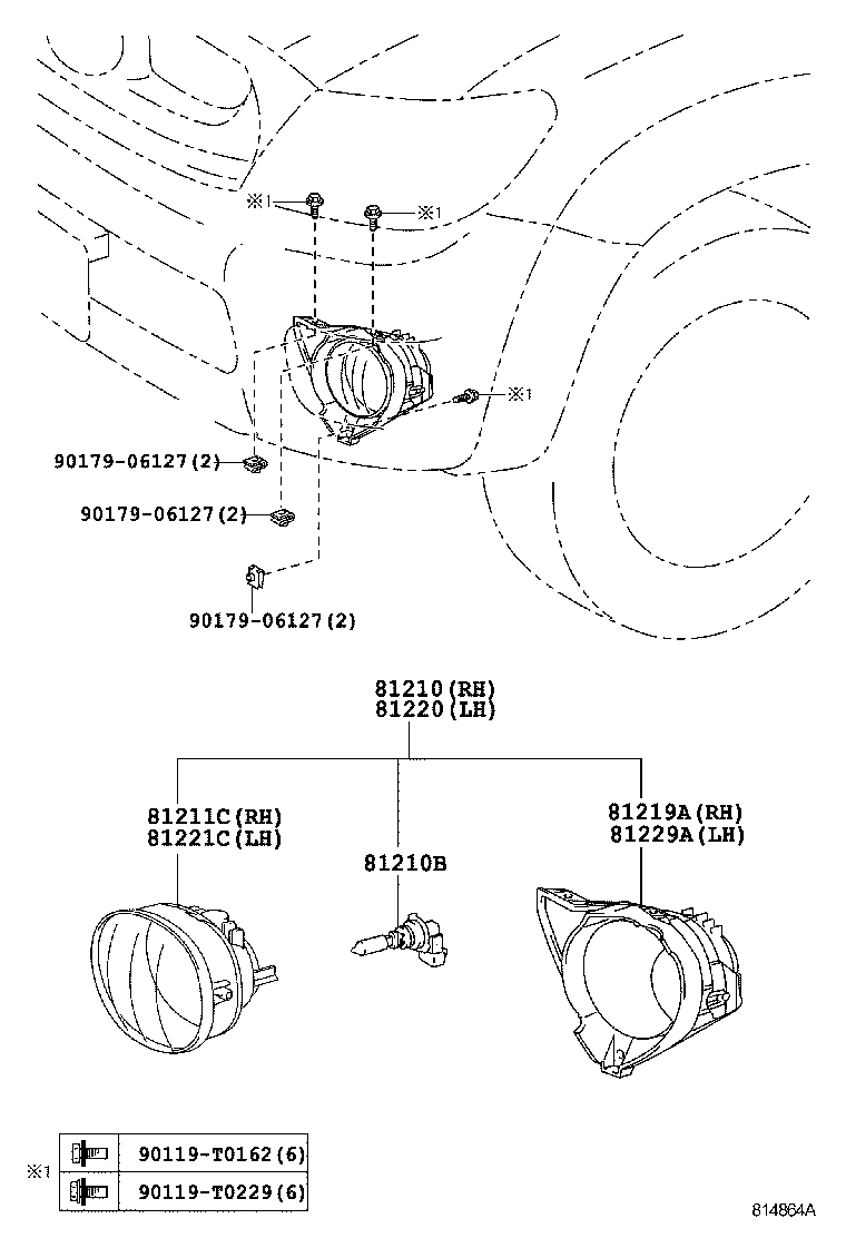 81229-0K050 BRACKET, FOG LAMP, LH product image
