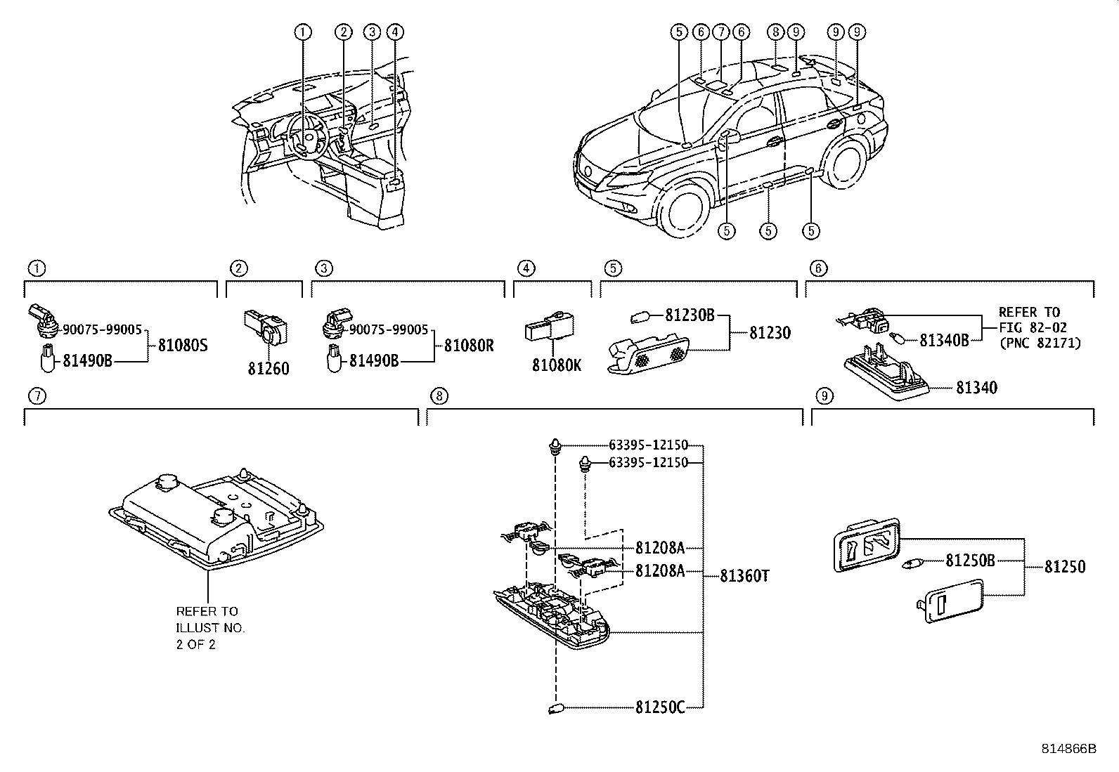 Toyota 81260-48470-B0 LAMP ASSY, MAP