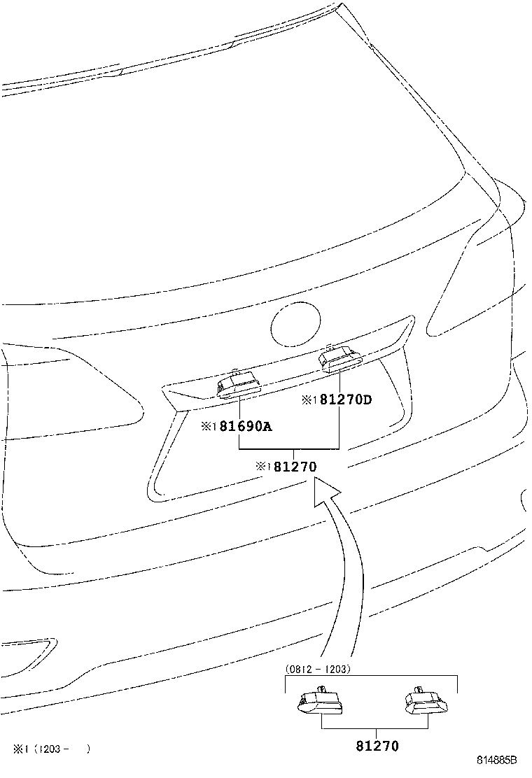 Toyota 81204-48020 LAMP ASSY, LICENSE PLATE
