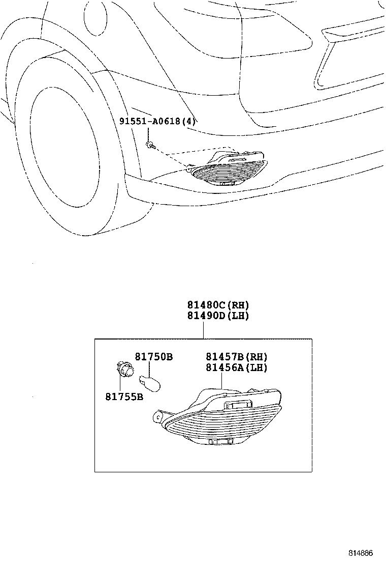 Toyota 90075-60020 SOCKET PLUG, REAR SIDE MARKER LAMP