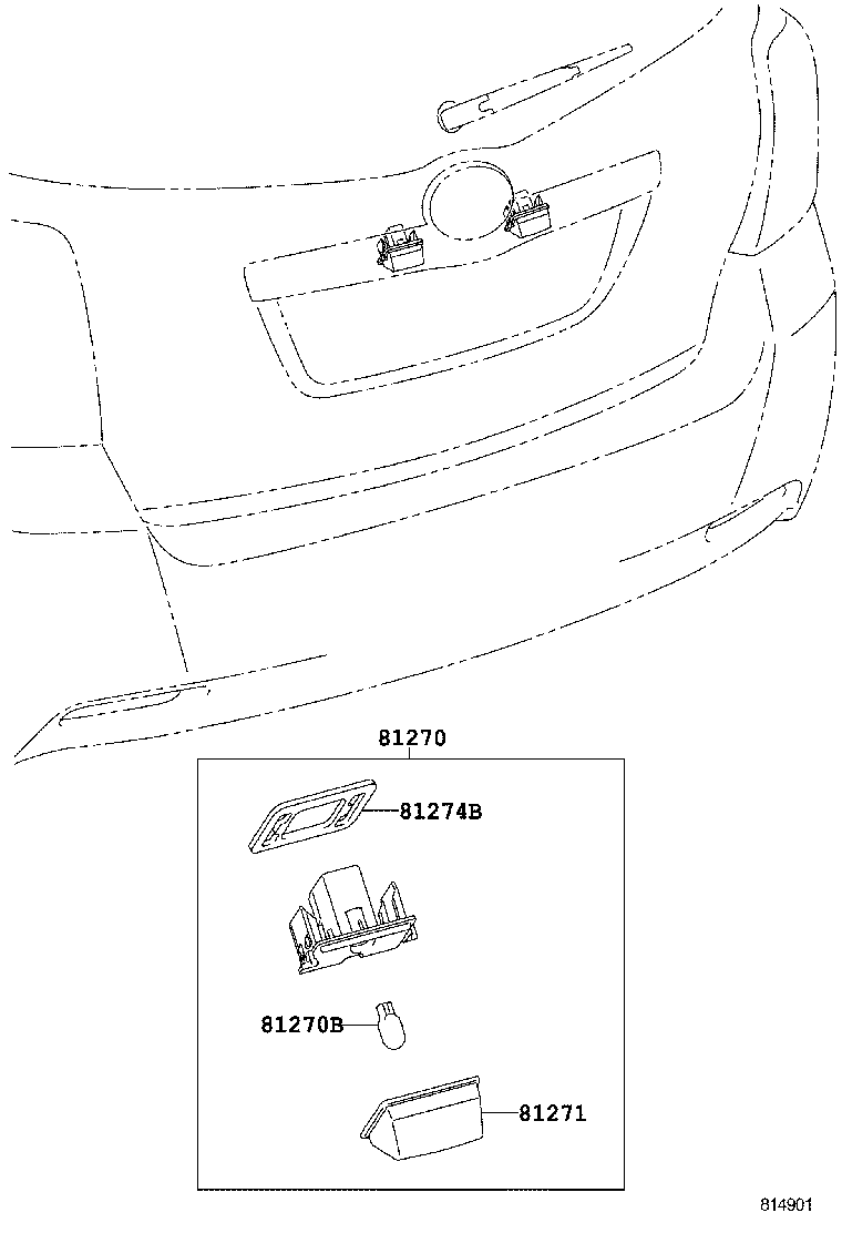 81270-02131 LAMP ASSY, LICENSE PLATE product image