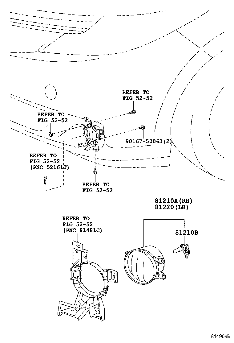 81482-28270 BRACKET, FOG LAMP, LH product image