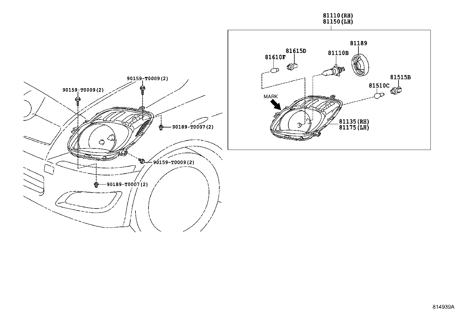 90981-20009 BULB, DISCHARGE HEADLAMP product image