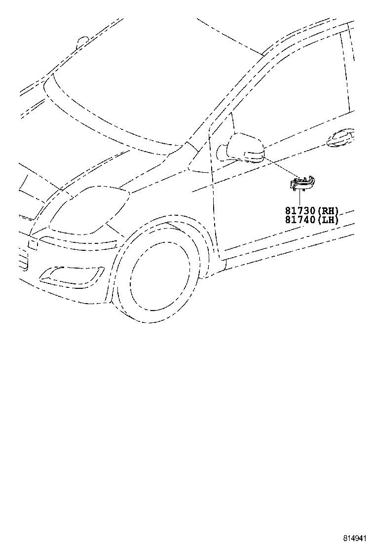 81740-06030 LAMP ASSY, SIDE TURN SIGNAL, LH product image