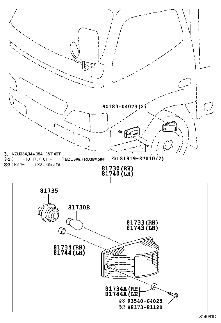 81730-37011 LAMP ASSY, SIDE TURN SIGNAL, RH product image