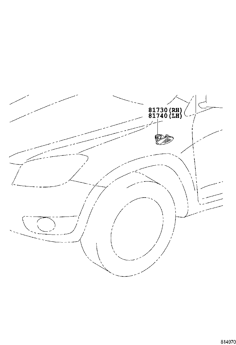 81730-52071 LAMP ASSY, SIDE TURN SIGNAL, RH product image
