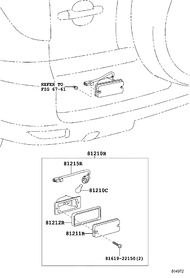 81457-42010 LENS, REAR FOG LAMP product image