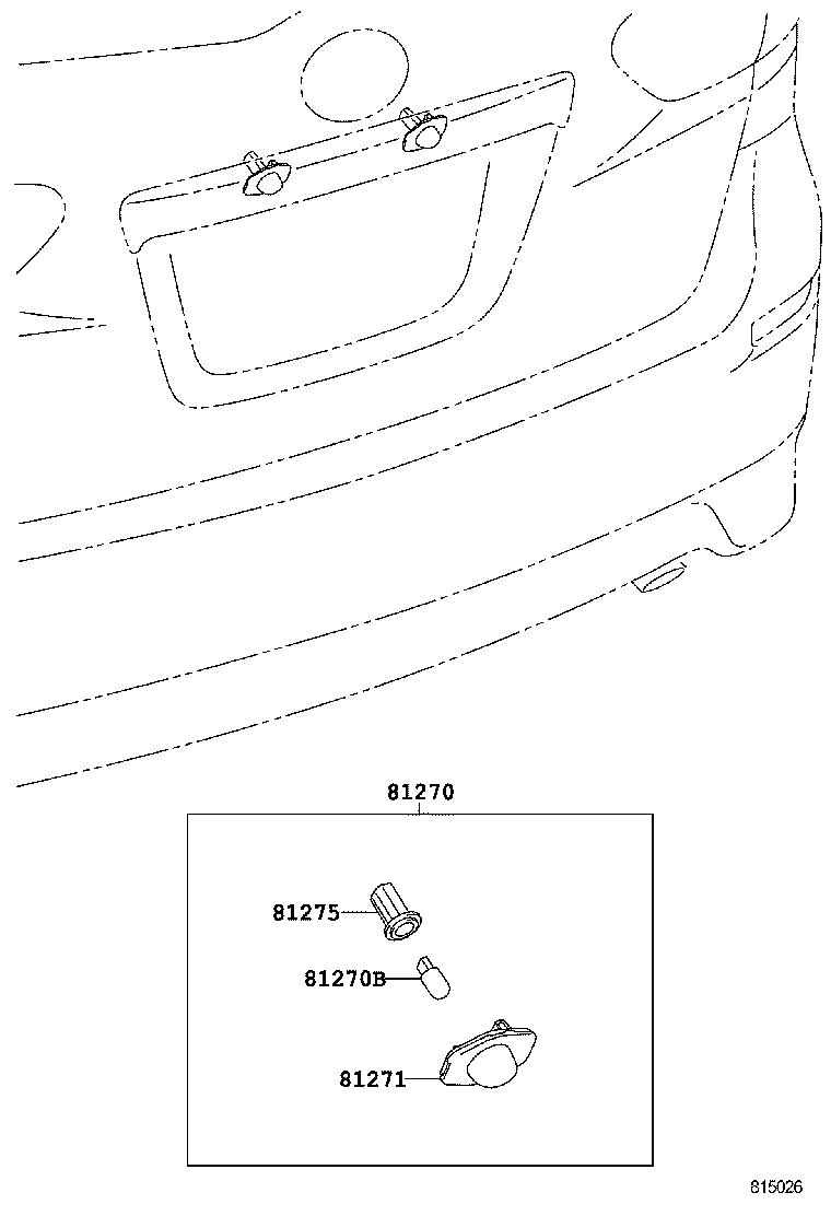 81270-72010 LAMP ASSY, LICENSE PLATE product image