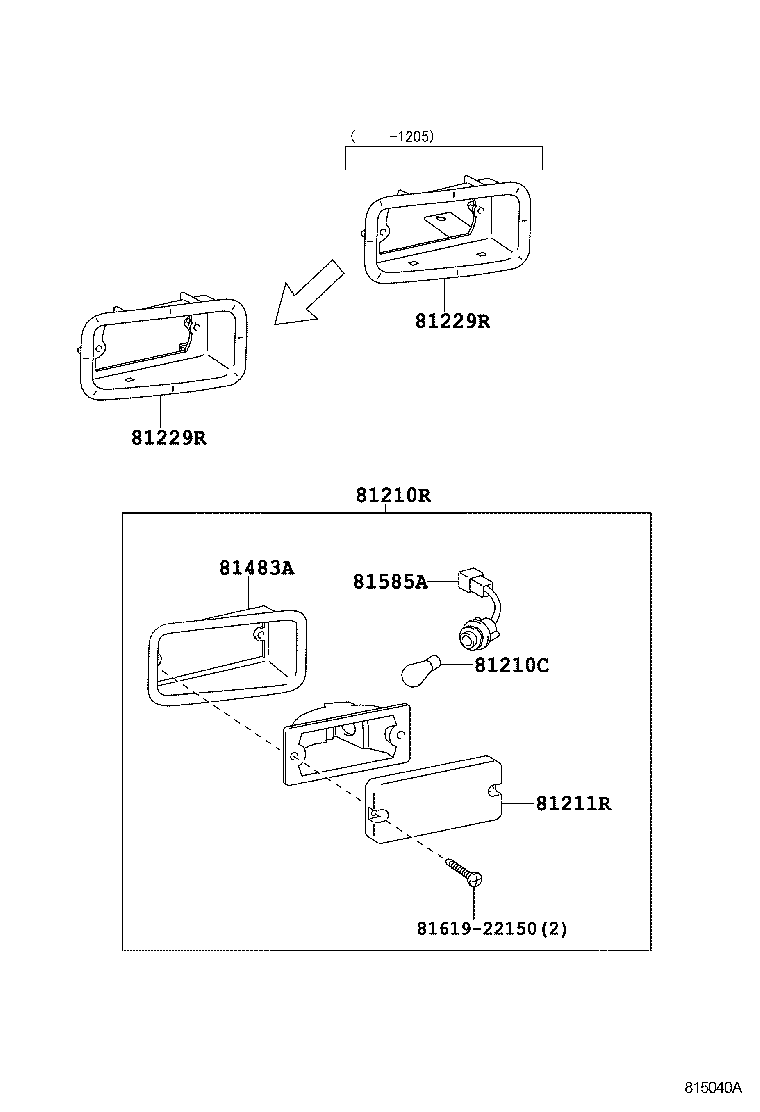 81591-0E030 LENS, REAR FOG LAMP product image