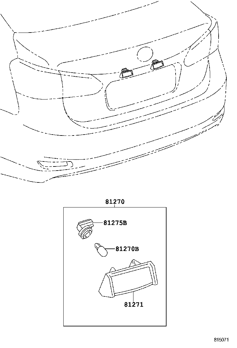 81270-75010 LAMP ASSY, LICENSE PLATE product image