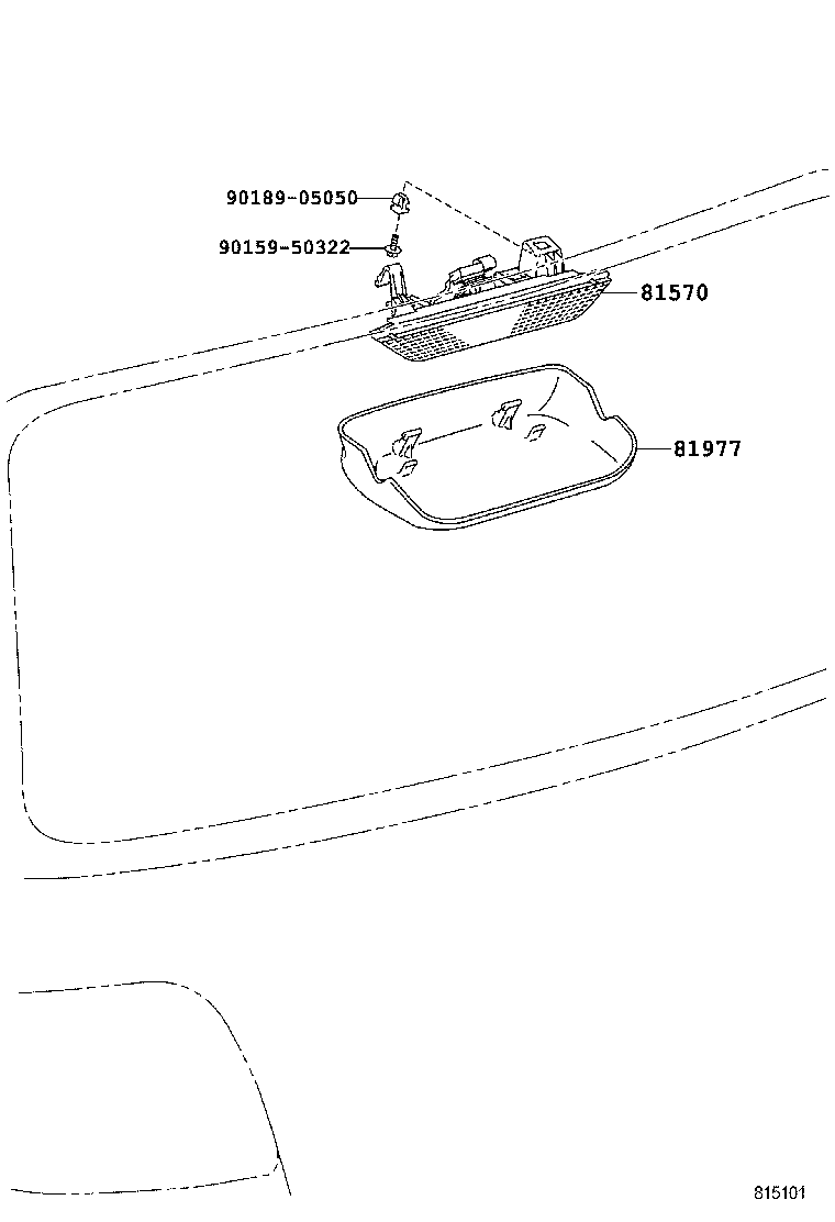 81570-52190 LAMP ASSY, CENTER STOP product image