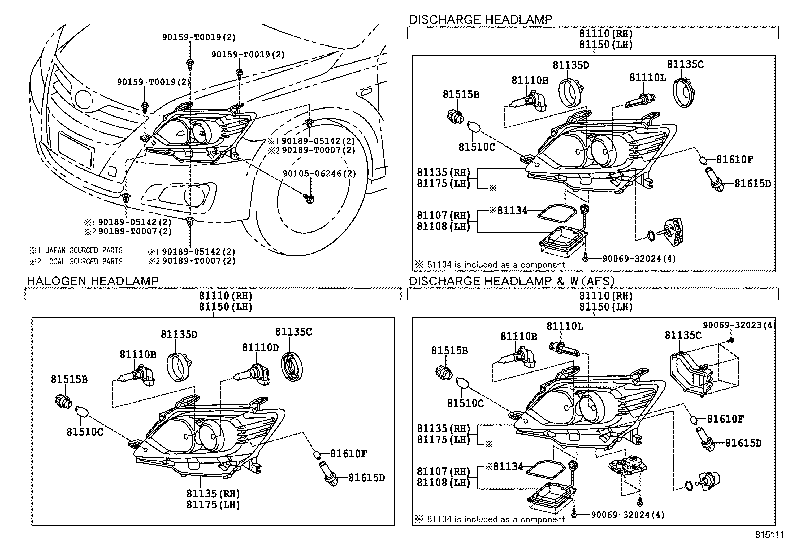 81150-06271 HEADLAMP ASSY, LH product image