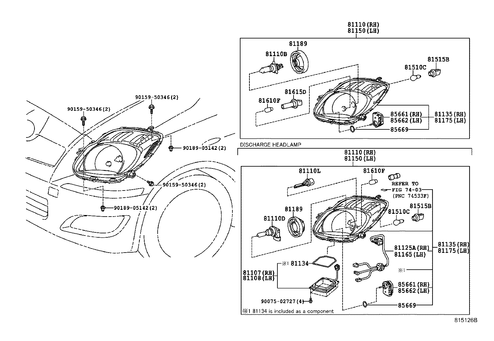 90981-20009 BULB, DISCHARGE HEADLAMP product image